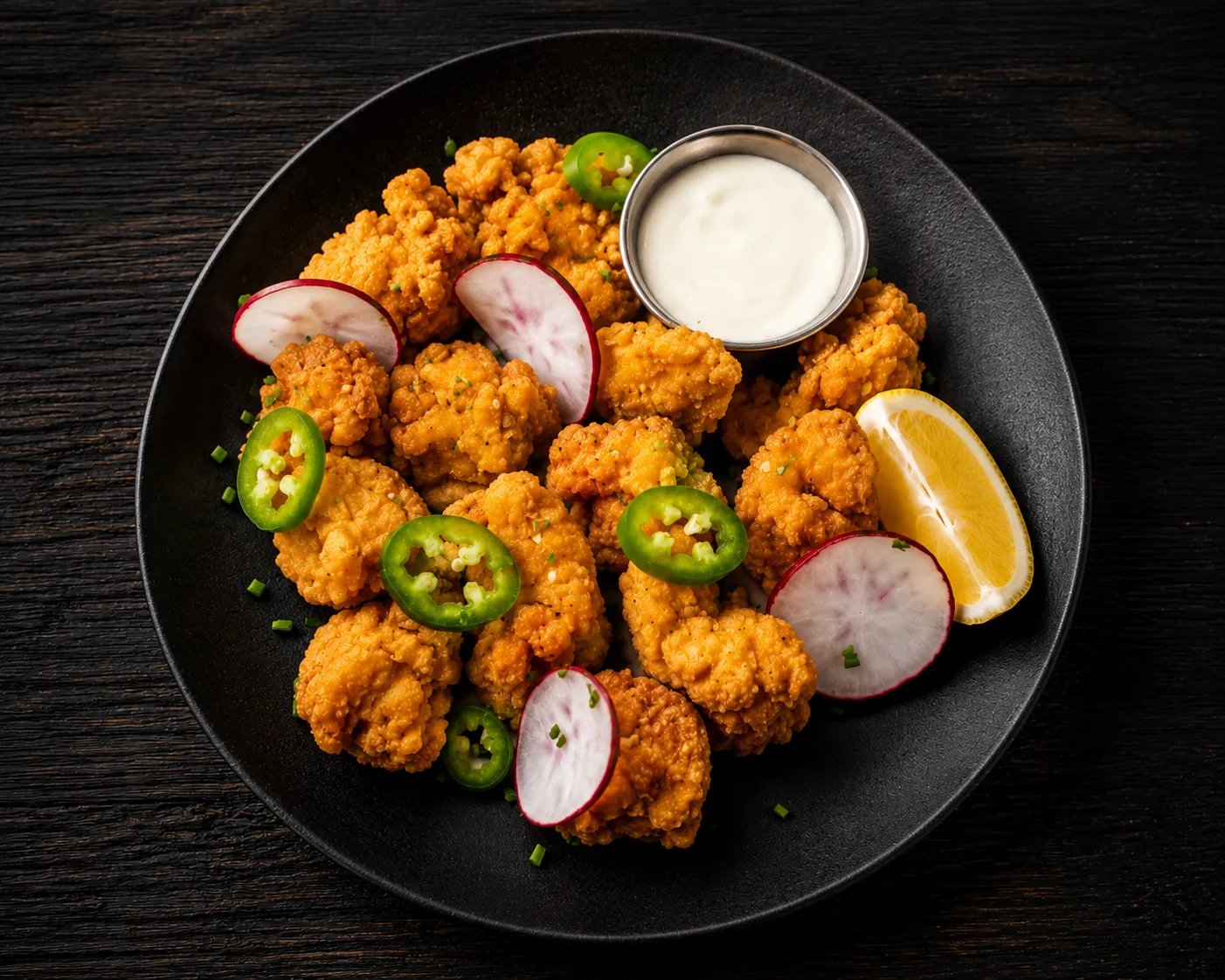 Fire Cracker Calamari with yuzu citrus dip — shareable starter at Bizarre Gastro Pub Calgary
